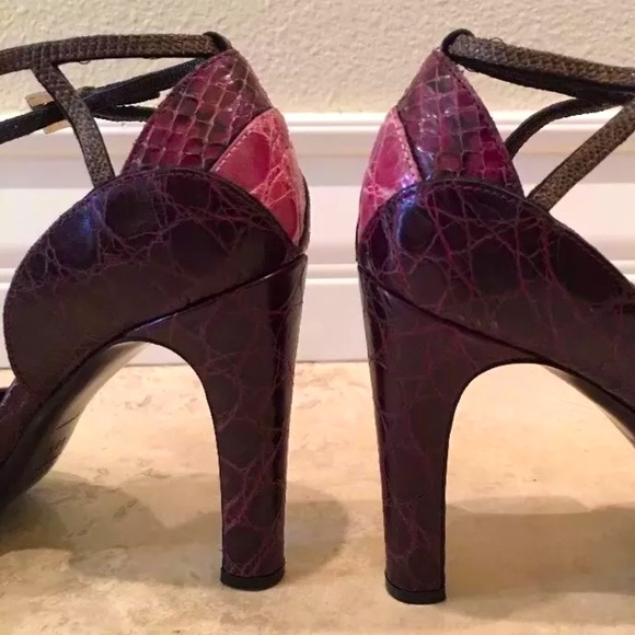PRADA Genuine Crocodile Alligator Heel Rare ITALY - Picture 5 of 12